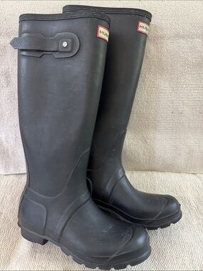 Hunter wm’s size 5 / 6 original Tall Rubber rain Boots - eur 37